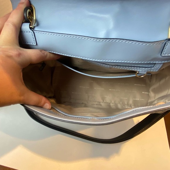 Michael Kors Whitney Blue Leather Handbag - Picture 10 of 16